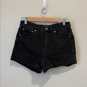 Madewell Black High-Rise Jean Shorts